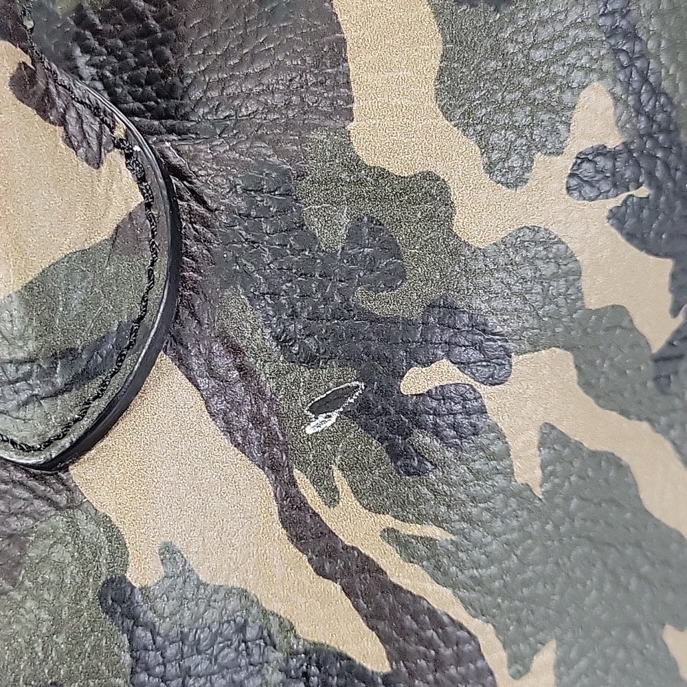 Mark & Graham Green Camo Leather Tote Bag - Picture 4 of 15